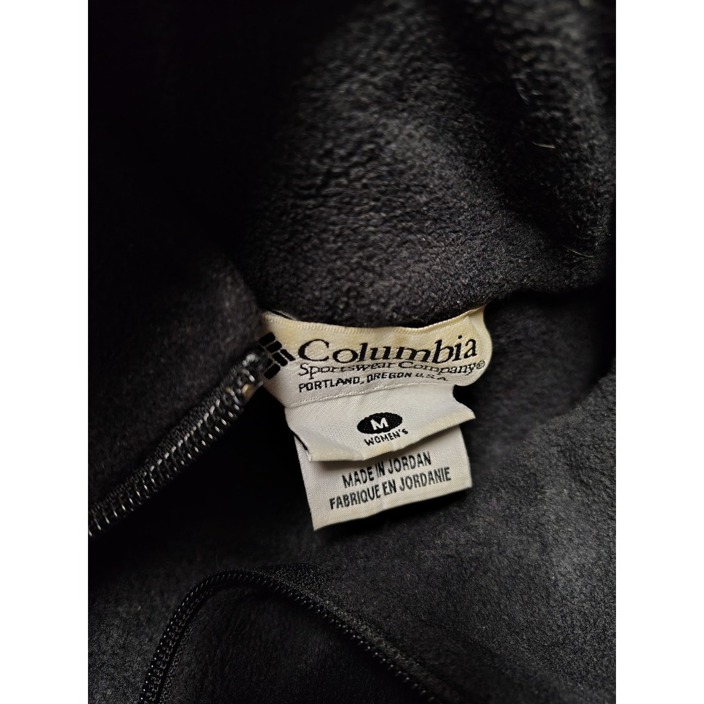 Columbia Mens Vest Medium Grey Pockets Full Zip High Neck Fleece Logo Woman's M - Picture 6 of 7